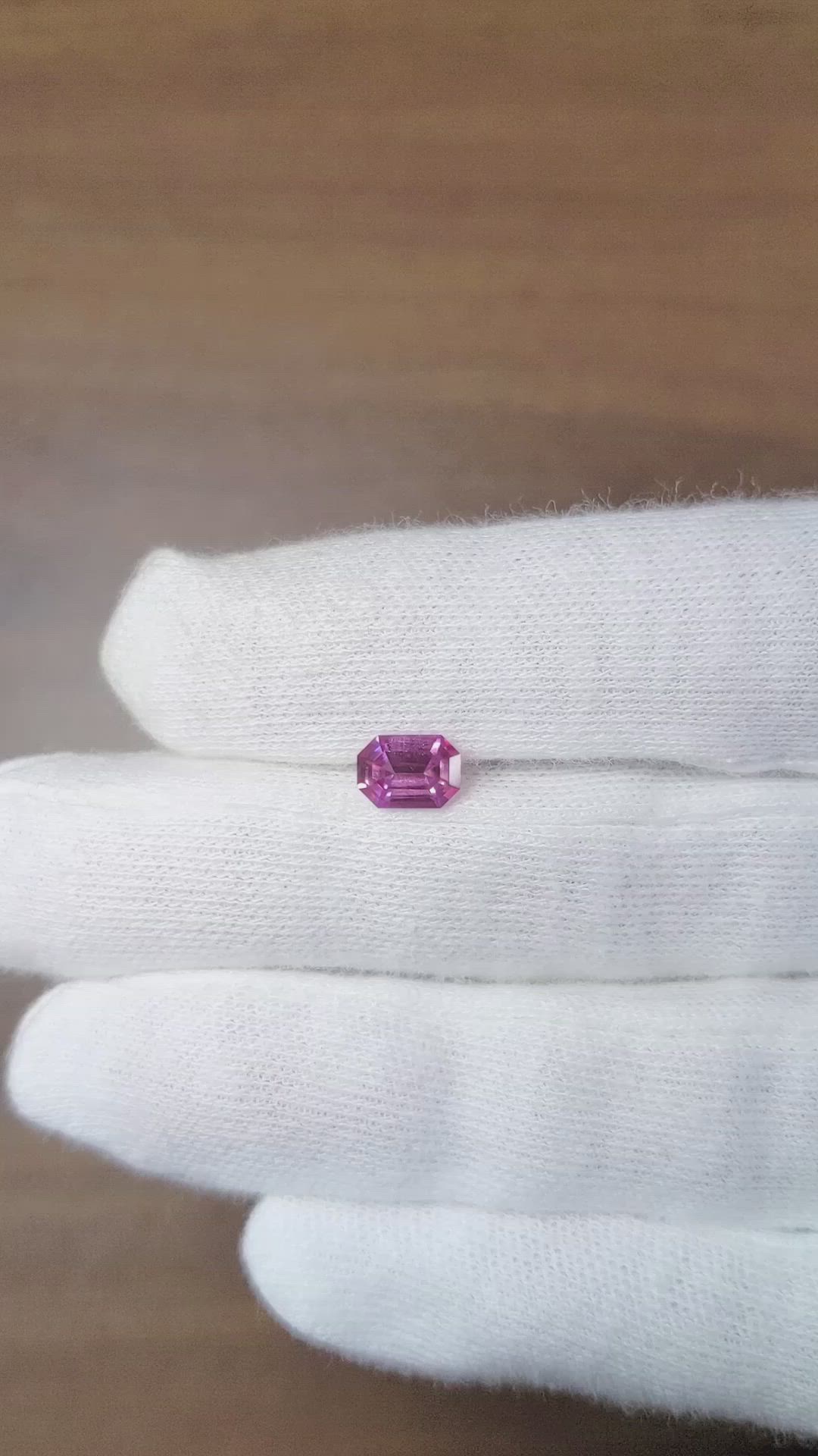 0.98 Ct. Pink Sapphire from Ceylon (Sri Lanka) Size Video