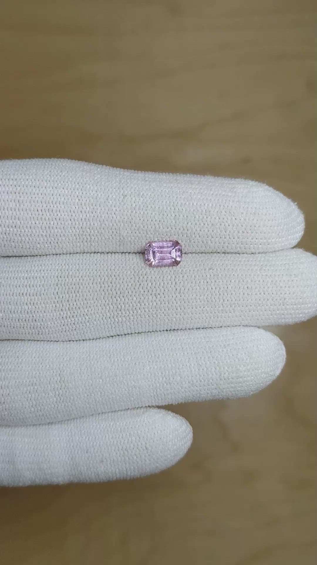 1.11 Ct. Purplish Pink Sapphire from Ceylon (Sri Lanka) Size Video