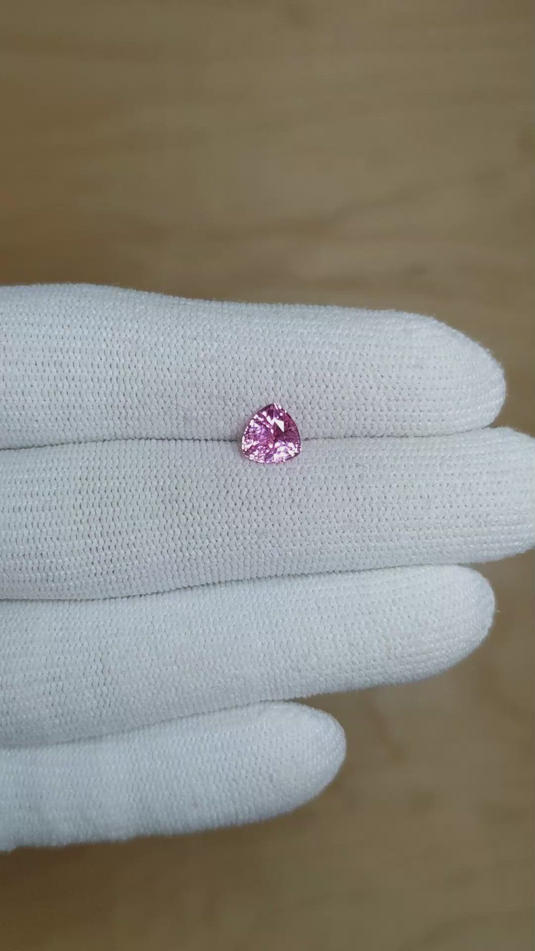 1.09 Ct. Pink Sapphire from Ceylon (Sri Lanka) Size Video