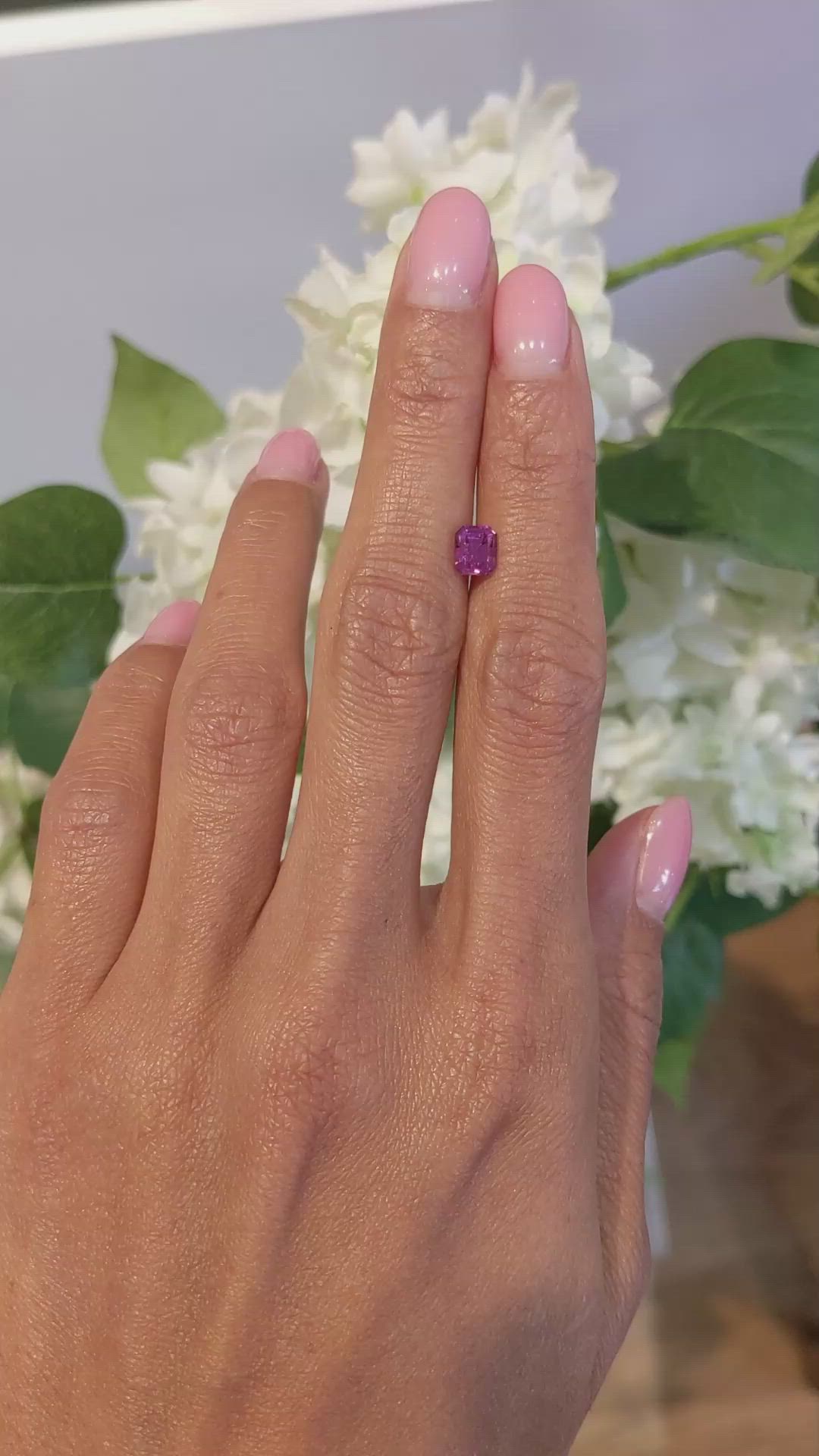 1.14 Ct. Pink Sapphire from Ceylon (Sri Lanka) Size Video