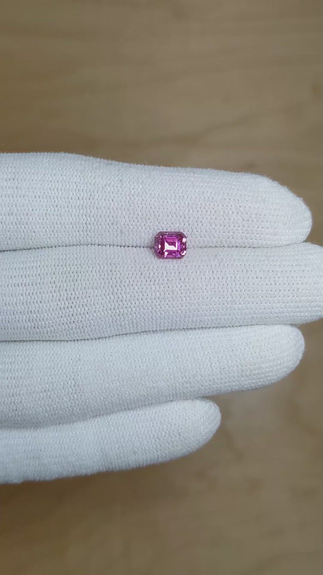1.14 Ct. Pink Sapphire from Ceylon (Sri Lanka) Size Video