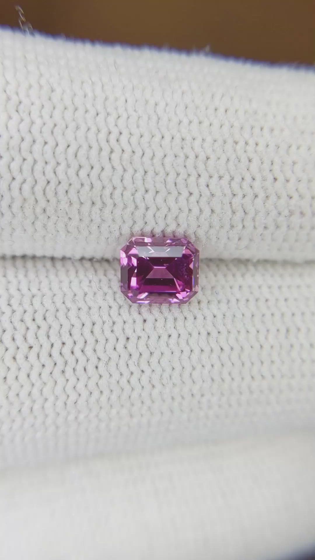 1.14 Ct. Pink Sapphire from Ceylon (Sri Lanka) Size Video