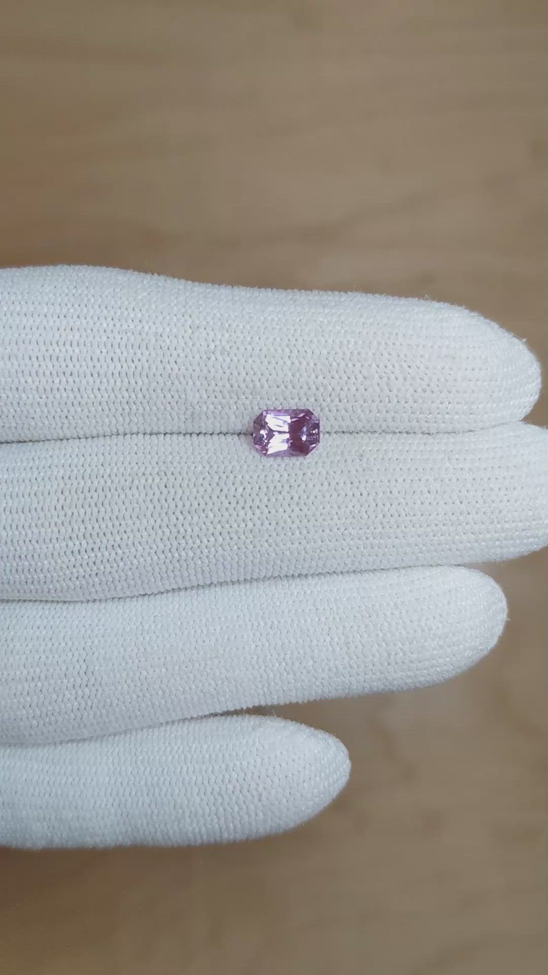 1.05 Ct. Pink Sapphire from Ceylon (Sri Lanka) Size Video