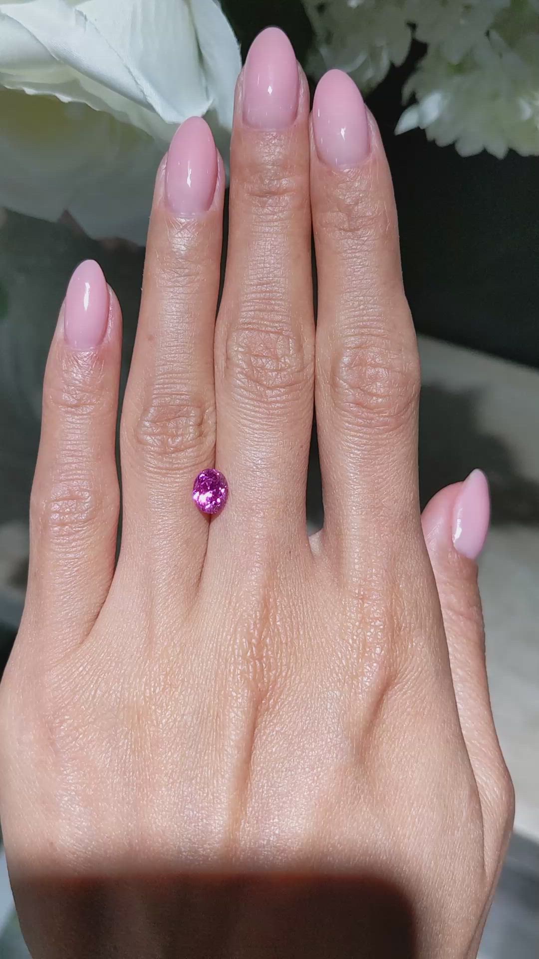 2.02 Ct. Pink Sapphire from Ceylon (Sri Lanka) Size Video