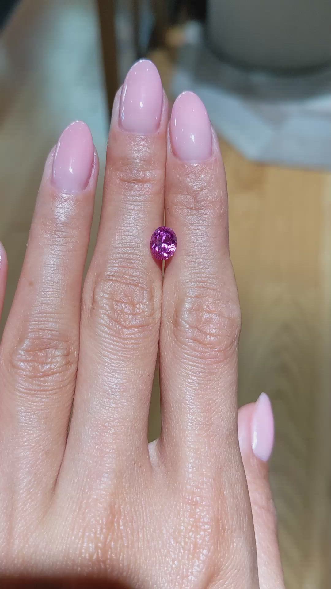 2.02 Ct. Pink Sapphire from Ceylon (Sri Lanka) Size Video