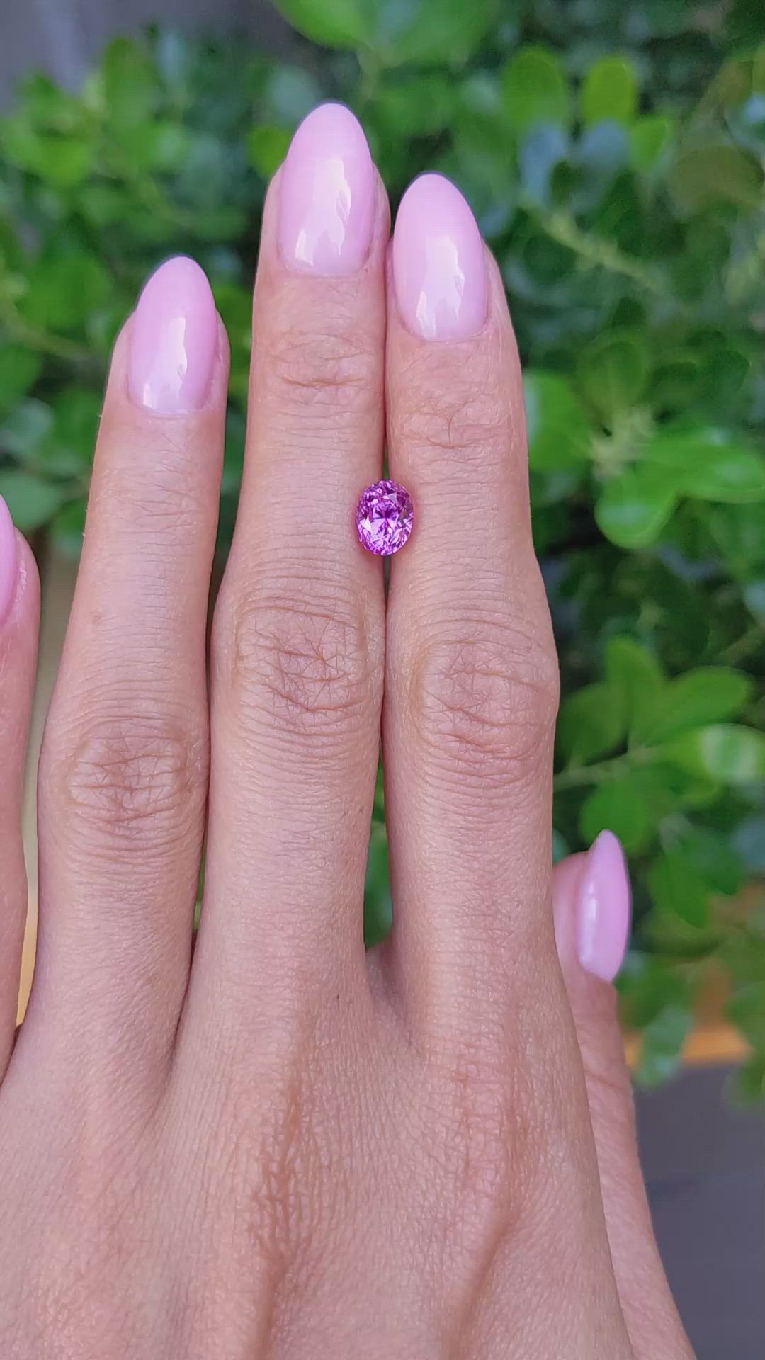 2.02 Ct. Pink Sapphire from Ceylon (Sri Lanka) Size Video