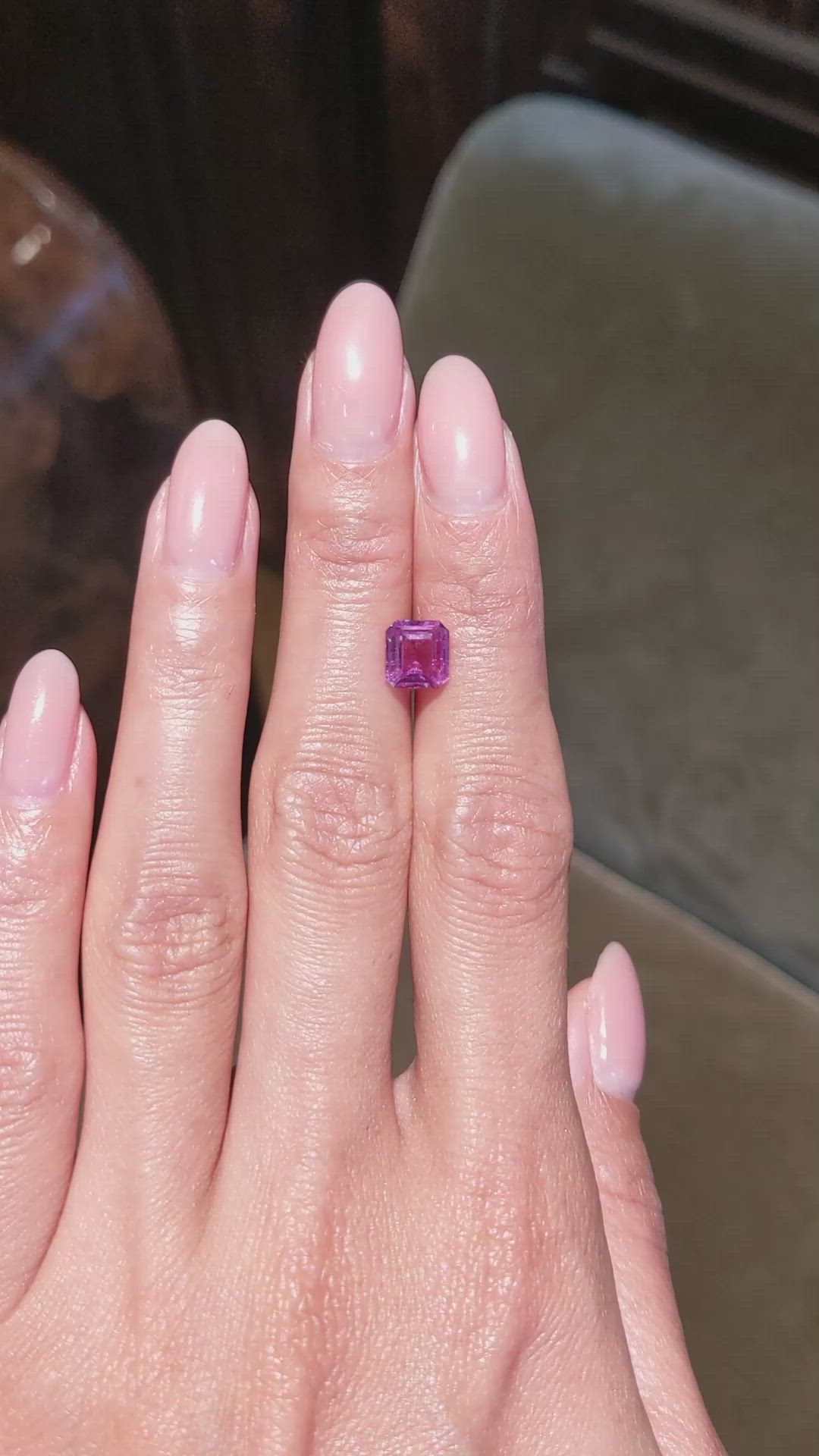 2.06 Ct. Pink Sapphire from Madagascar Size Video