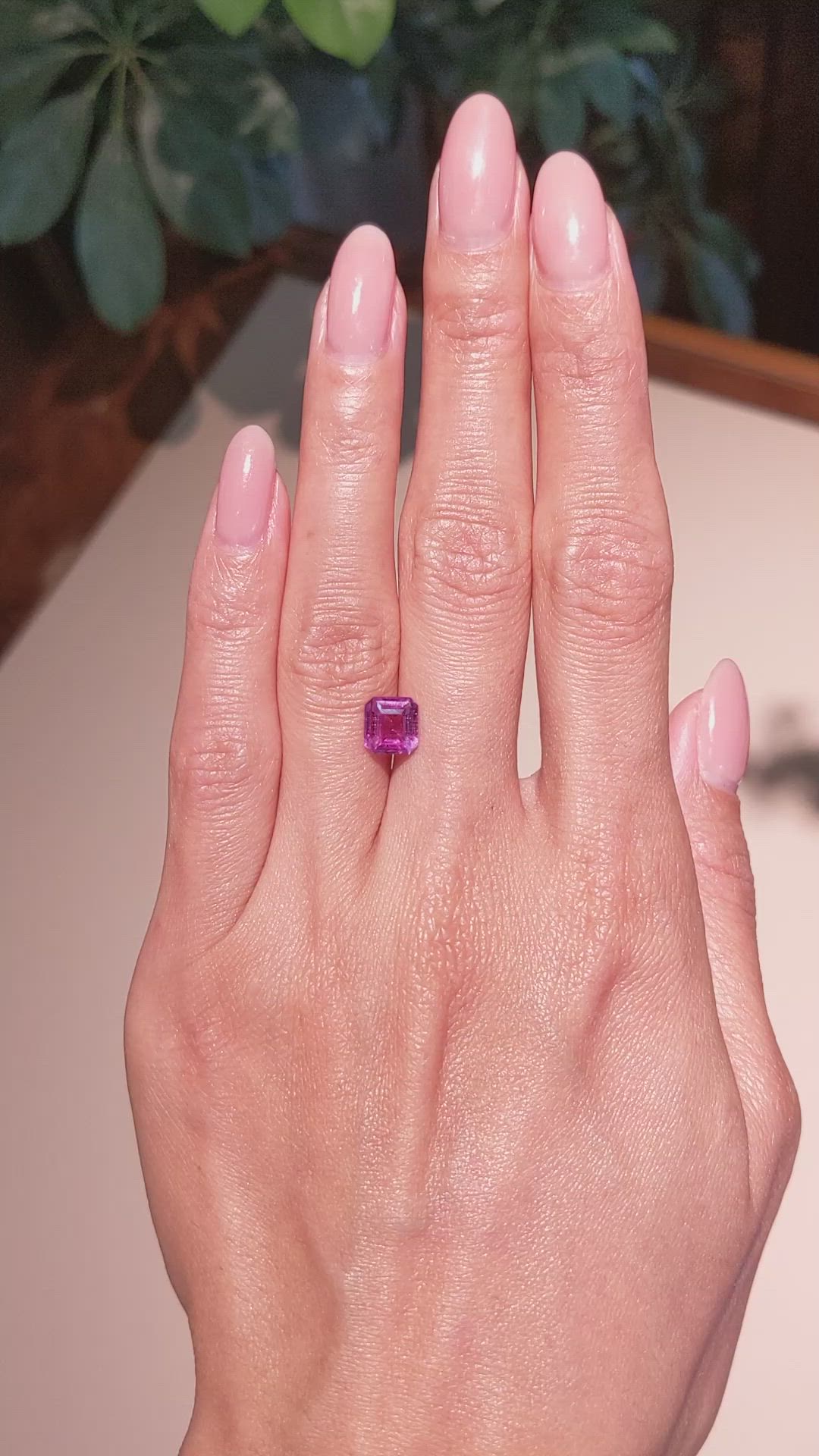 2.06 Ct. Pink Sapphire from Madagascar Size Video
