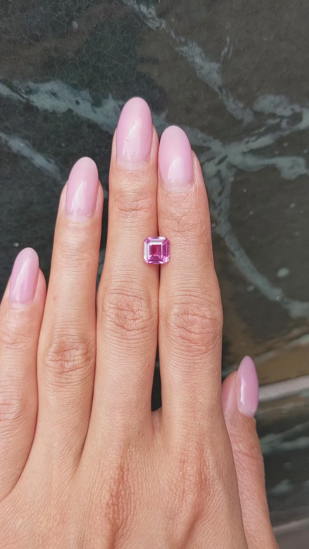 2.06 Ct. Pink Sapphire from Madagascar Size Video