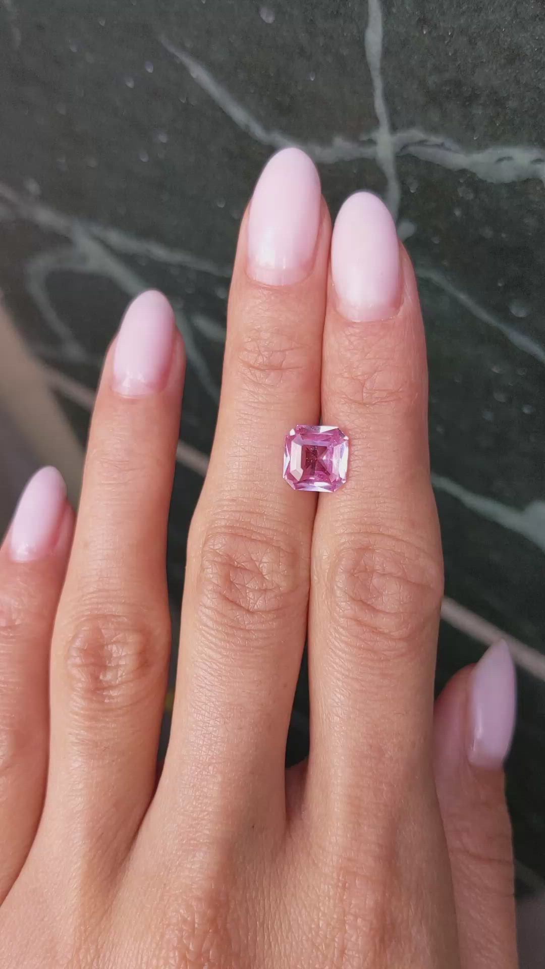 2.63 Ct. Pink Sapphire from Ceylon (Sri Lanka) Size Video