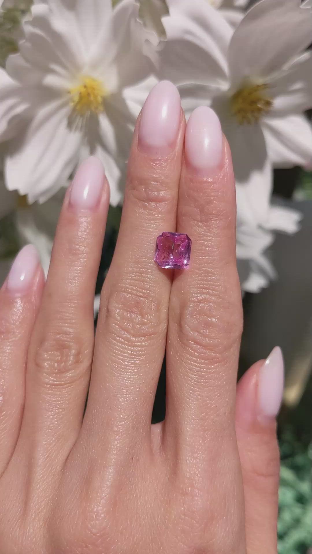 2.63 Ct. Pink Sapphire from Ceylon (Sri Lanka) Size Video