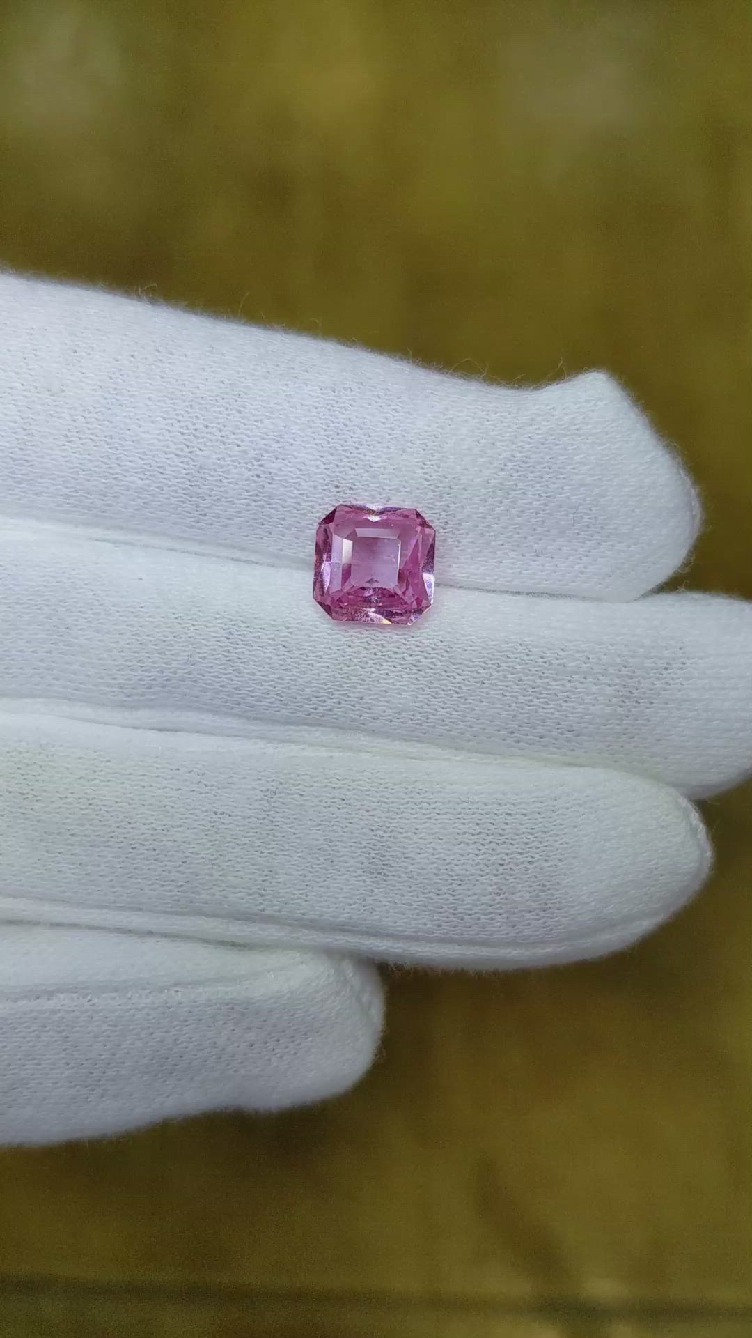 2.63 Ct. Pink Sapphire from Ceylon (Sri Lanka) Size Video
