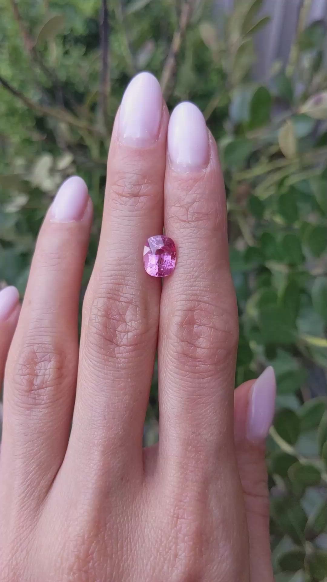 2.82 Ct. Pink Sapphire from Ceylon (Sri Lanka) Size Video