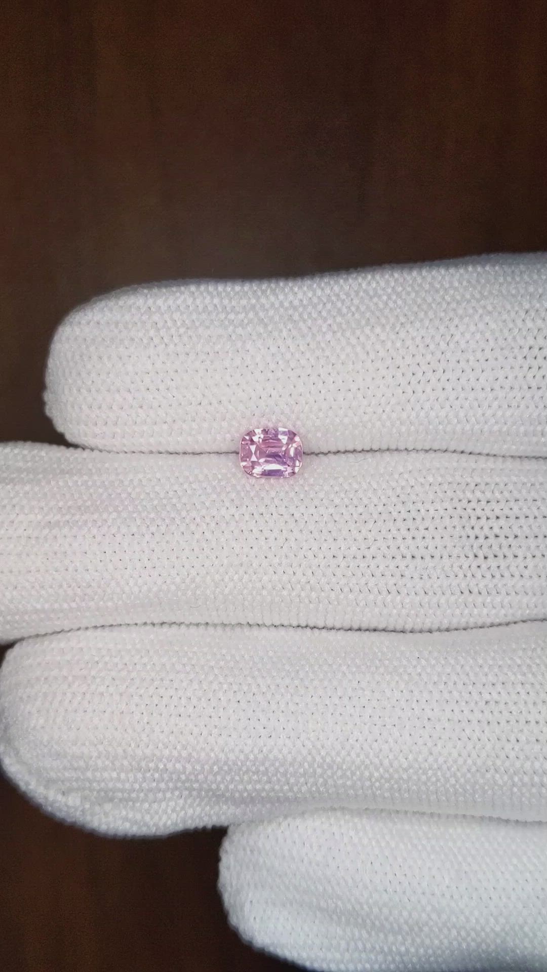 0.62 Ct. Pink Sapphire from Ceylon (Sri Lanka) Size Video
