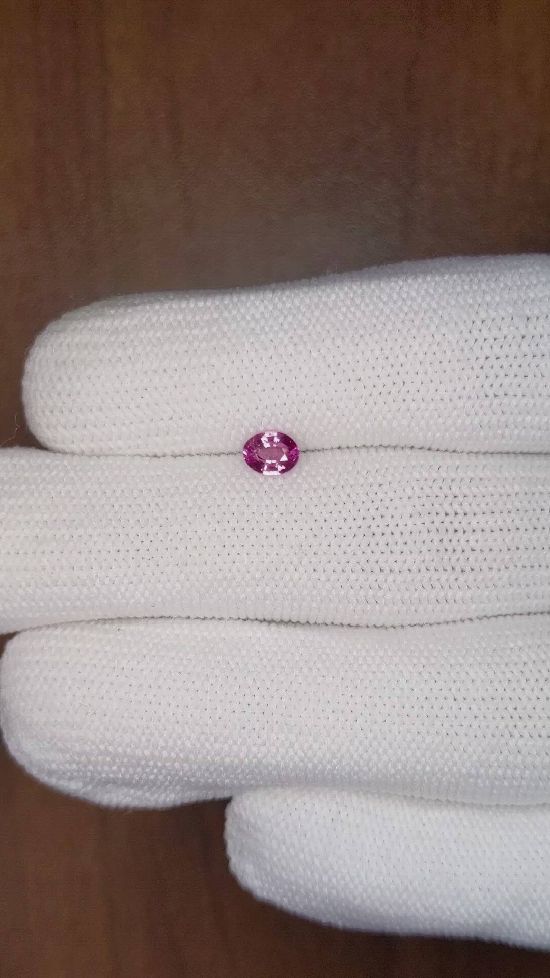 0.44 Ct. Pink Sapphire from Ceylon (Sri Lanka) Size Video