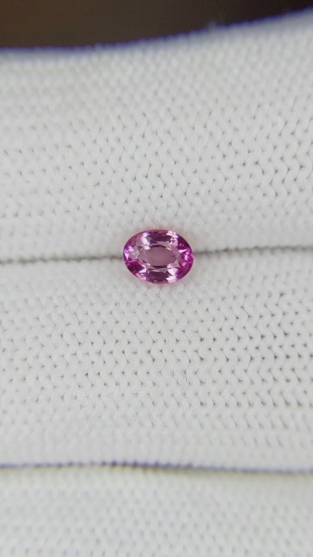 0.44 Ct. Pink Sapphire from Ceylon (Sri Lanka) Size Video