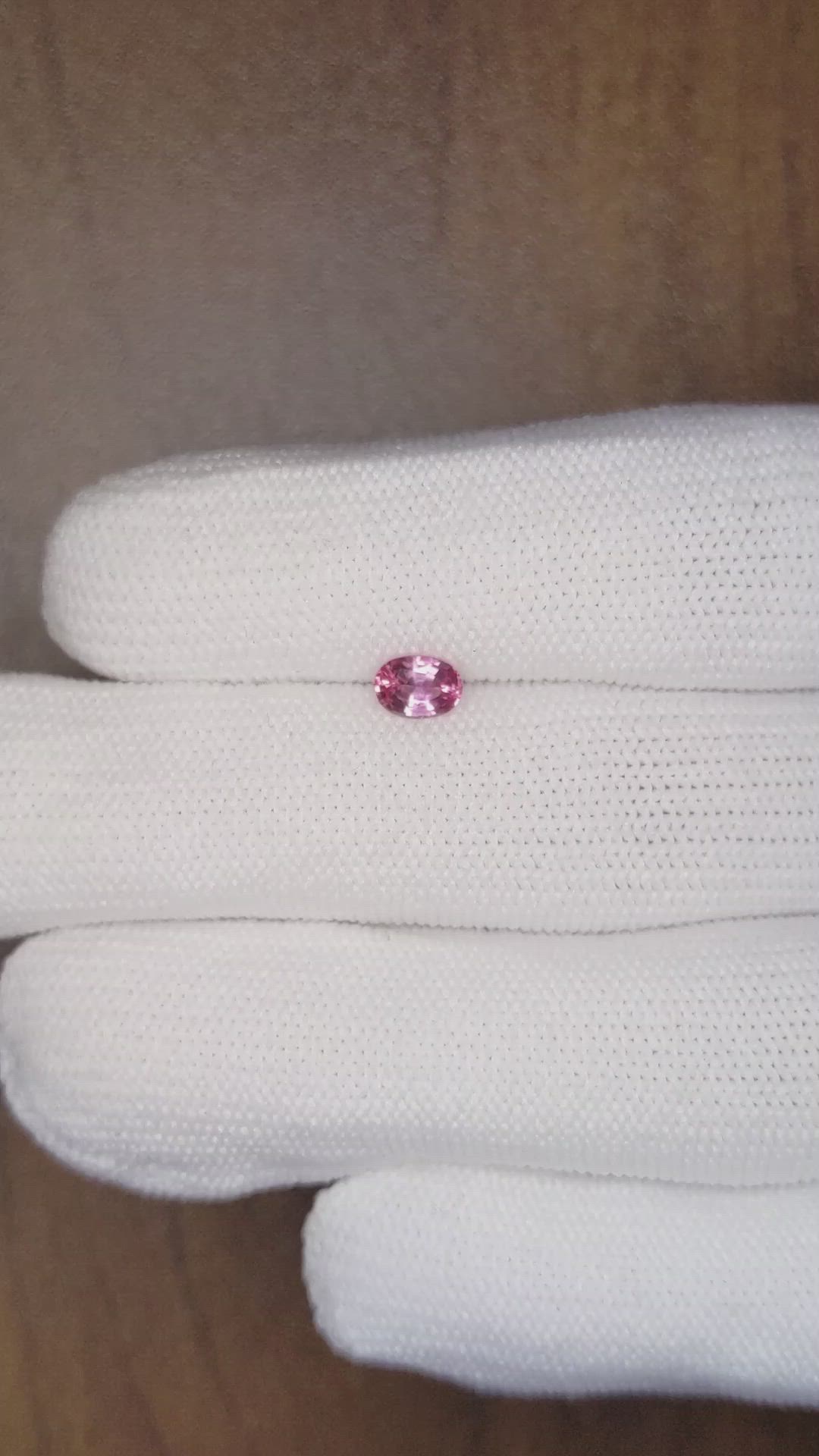 0.56 Ct. Pink Sapphire from Ceylon (Sri Lanka) Size Video