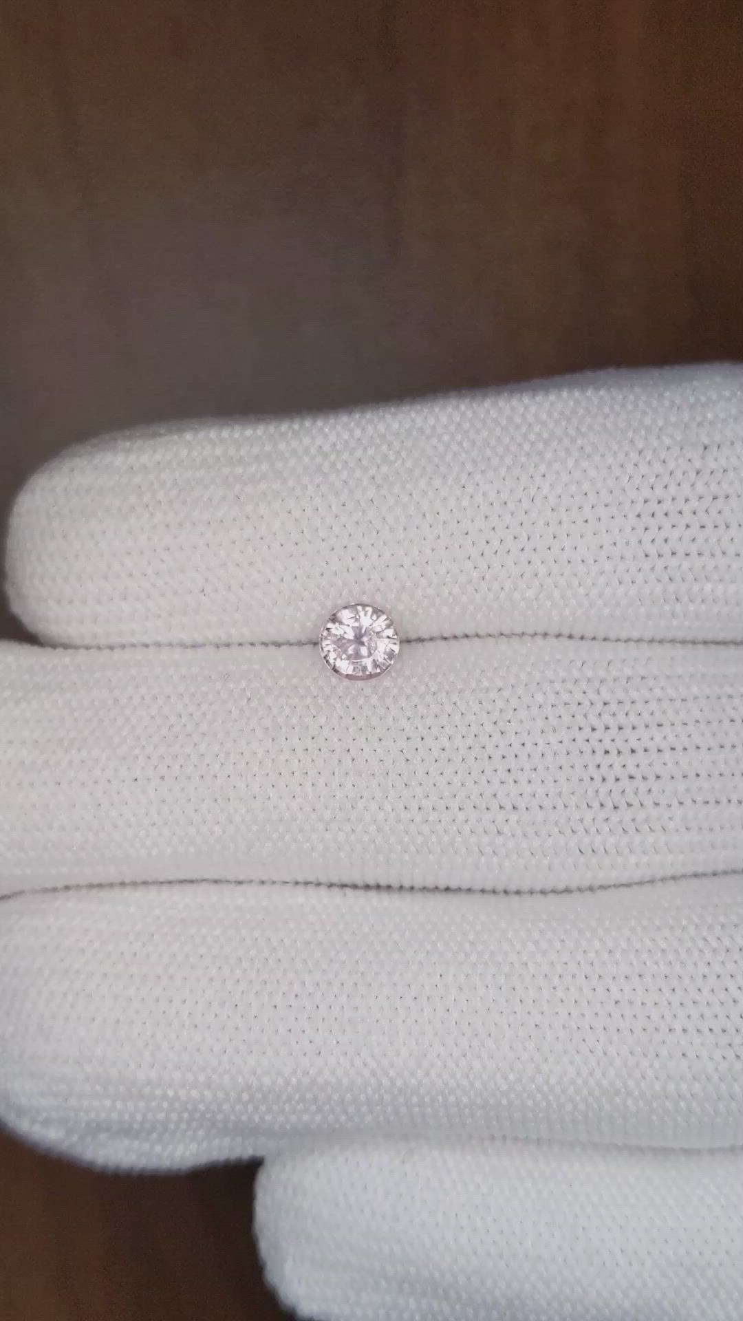 0.62 Ct. Pink Sapphire from Ceylon (Sri Lanka) Size Video