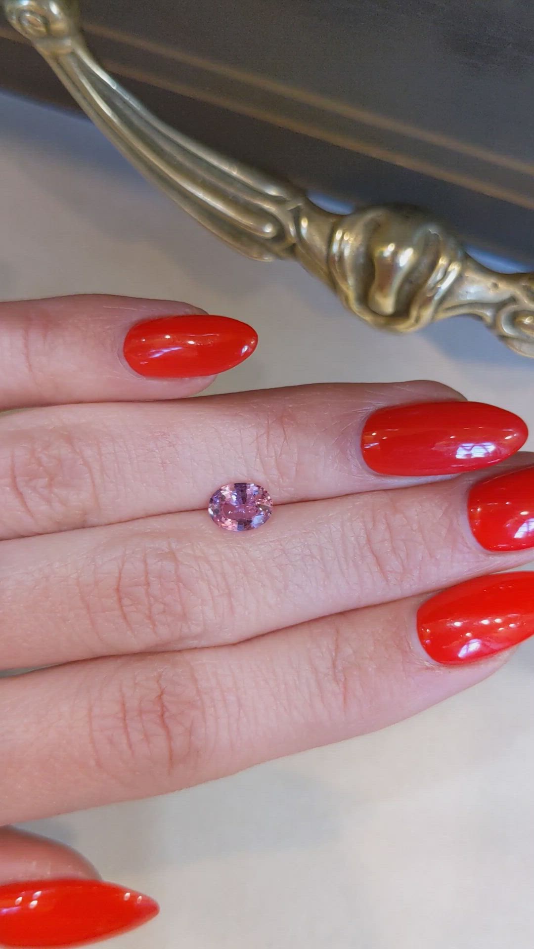 0.96 Ct. Pink Sapphire from Ceylon (Sri Lanka) Size Video