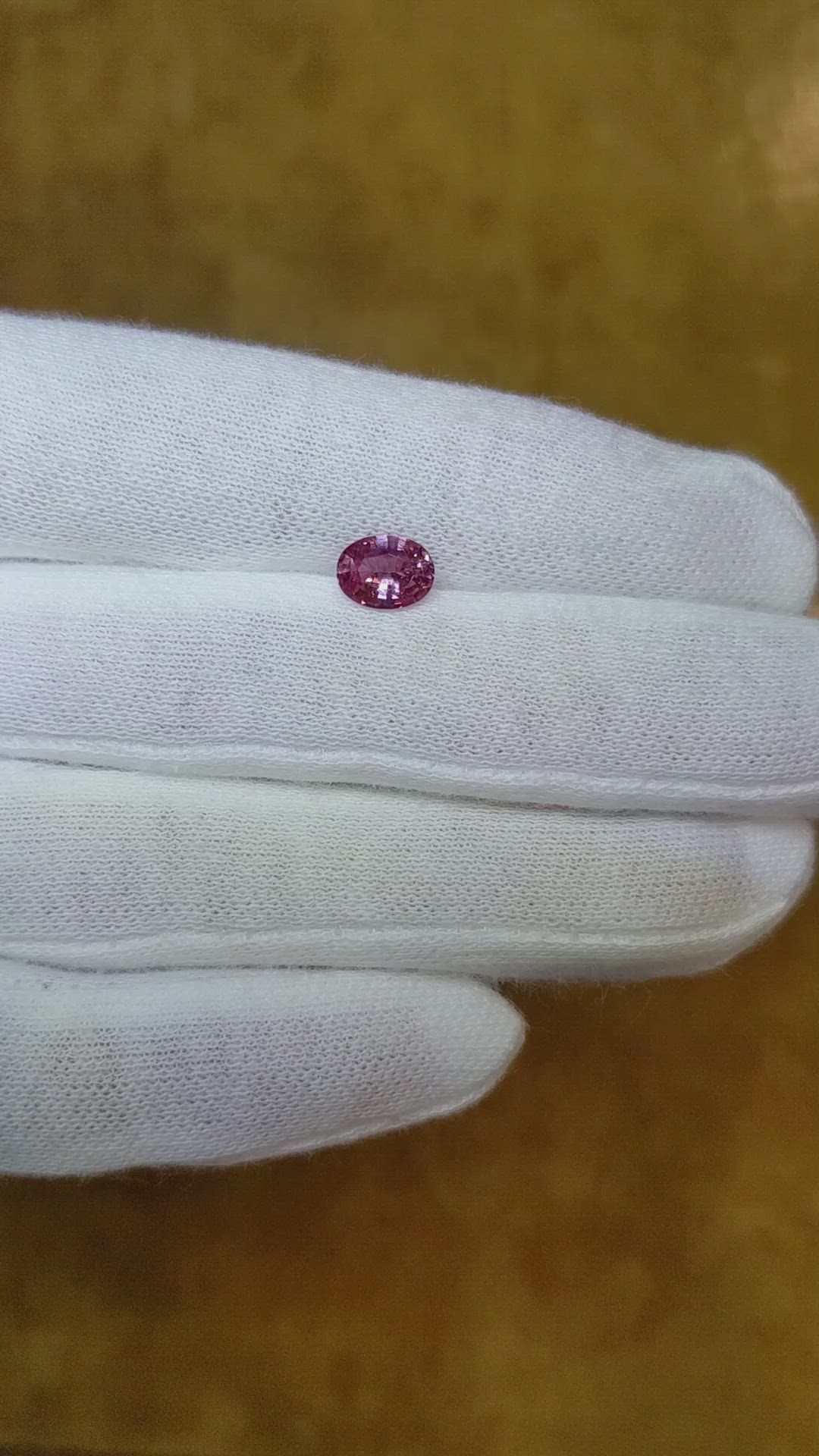0.96 Ct. Pink Sapphire from Ceylon (Sri Lanka) Size Video