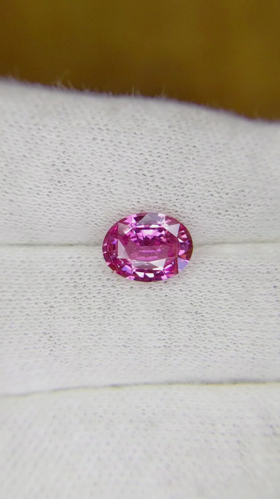 2.12 Ct. Pink Sapphire from Ceylon (Sri Lanka) Size Video