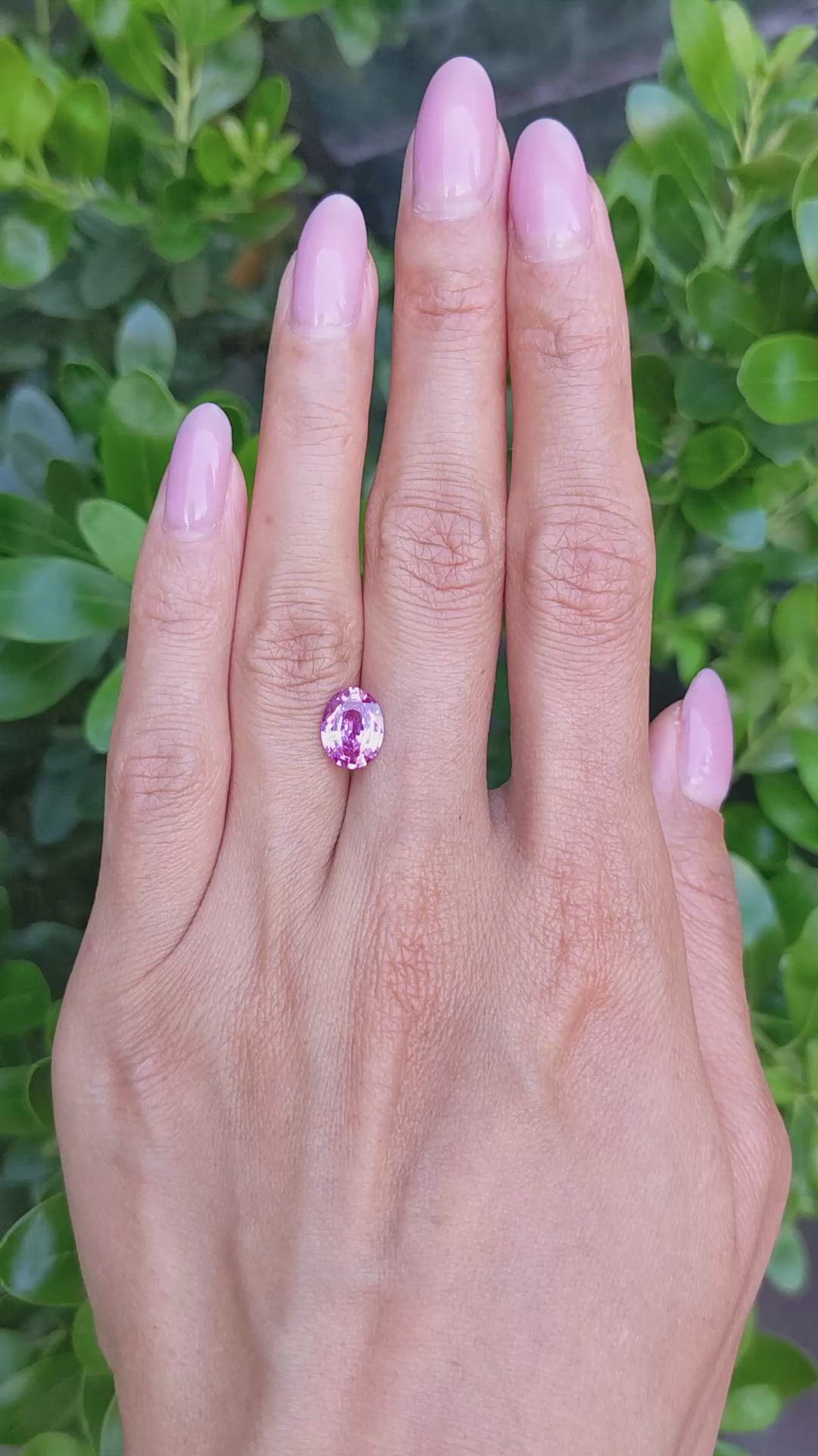 2.12 Ct. Pink Sapphire from Madagascar Size Video