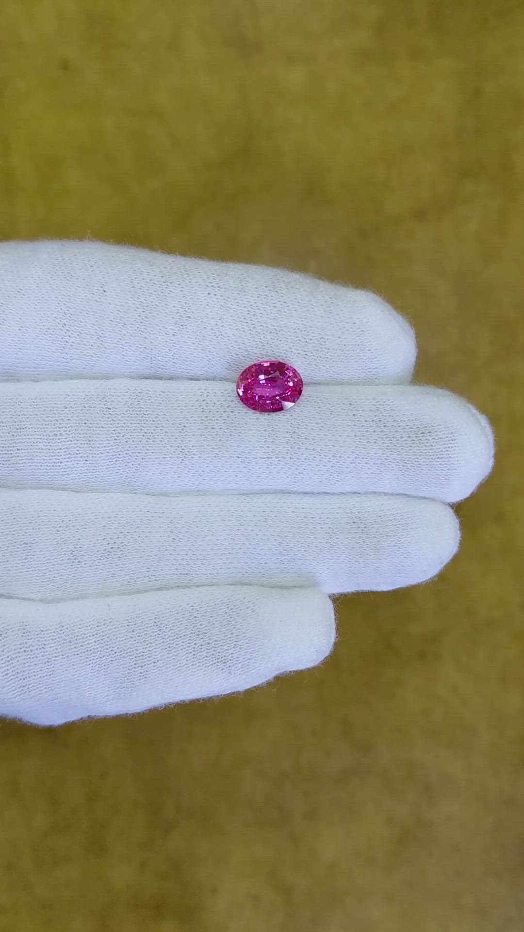 2.03 Ct. Pink Sapphire from Ceylon (Sri Lanka) Size Video