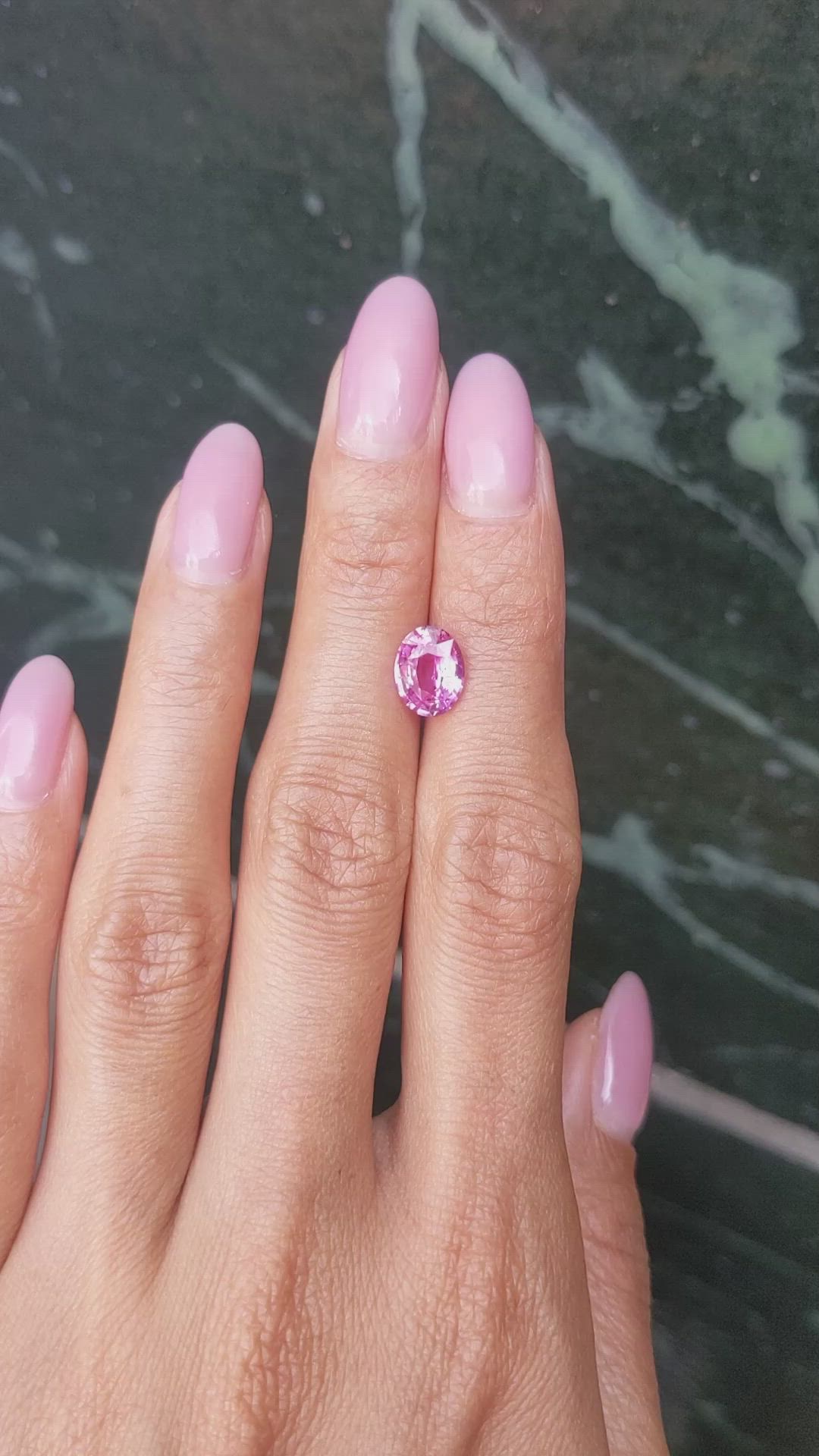 2.03 Ct. Pink Sapphire from Ceylon (Sri Lanka) Size Video