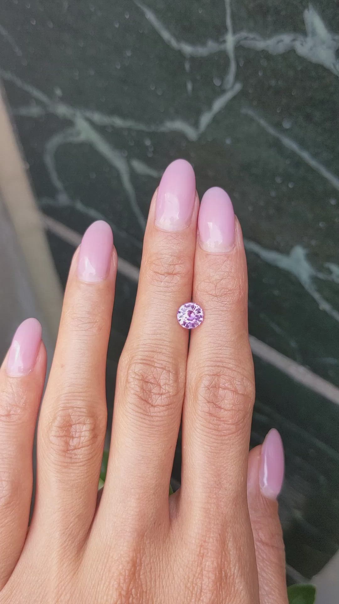 1.29 Ct. Pinkish Purple Sapphire from Ceylon (Sri Lanka) Size Video