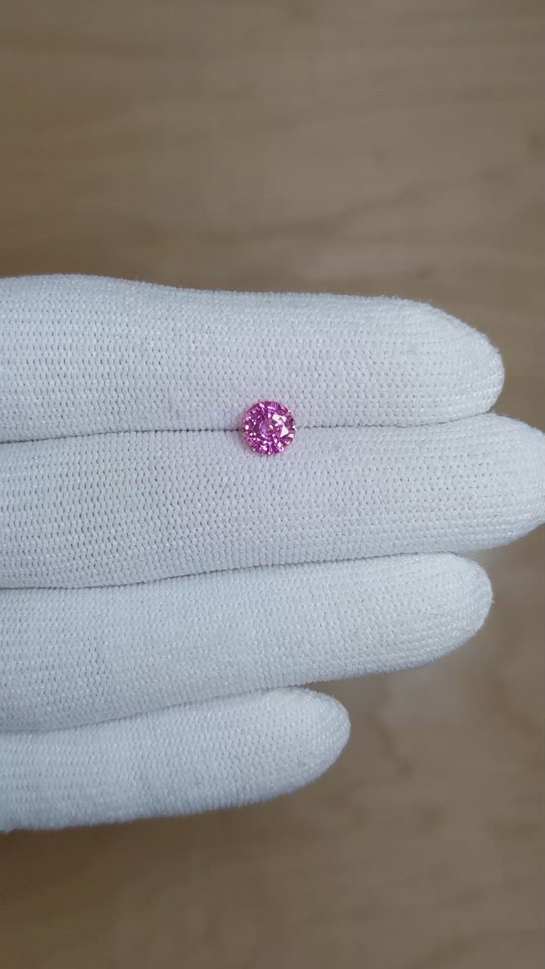 1.11 Ct. Pink Sapphire from Ceylon (Sri Lanka) Size Video