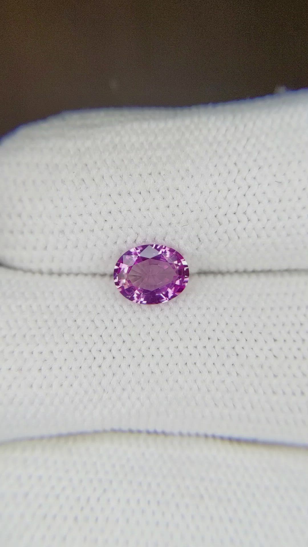 0.89 Ct. Pink Sapphire from Ceylon (Sri Lanka) Size Video