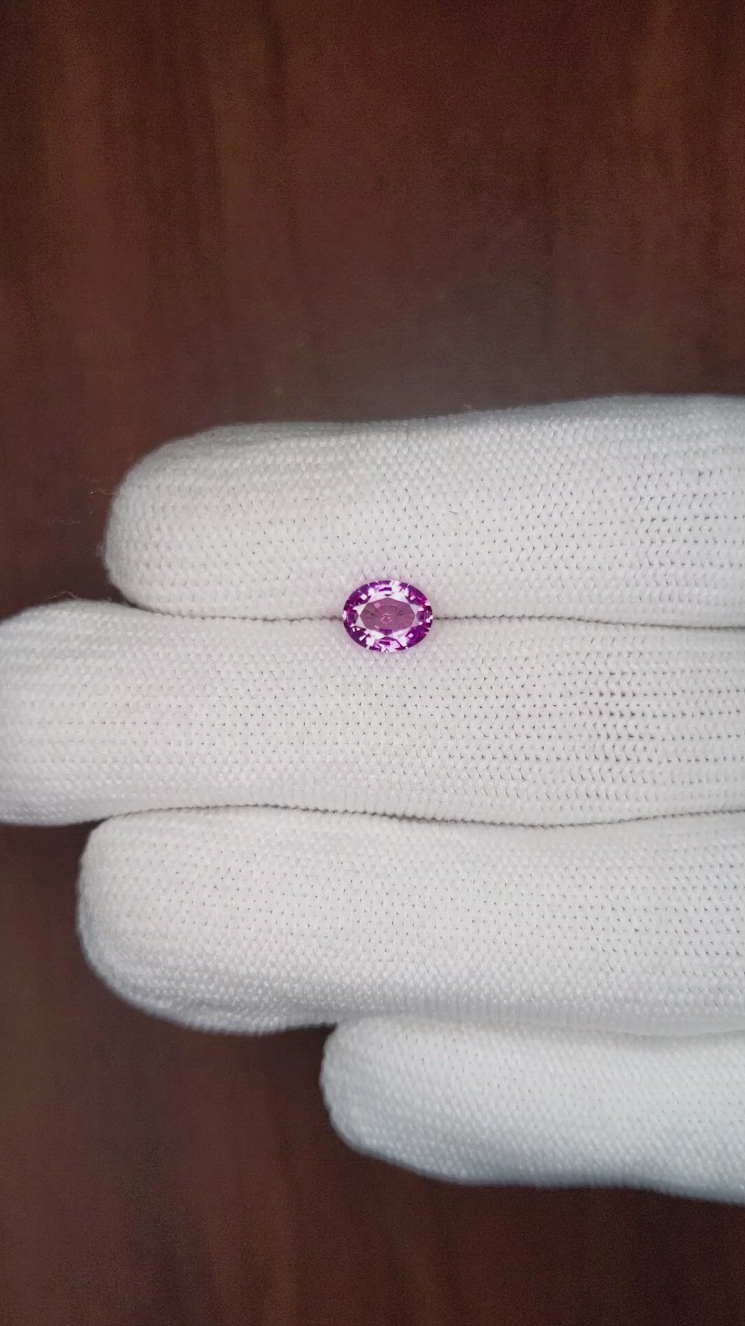 0.89 Ct. Pink Sapphire from Ceylon (Sri Lanka) Size Video