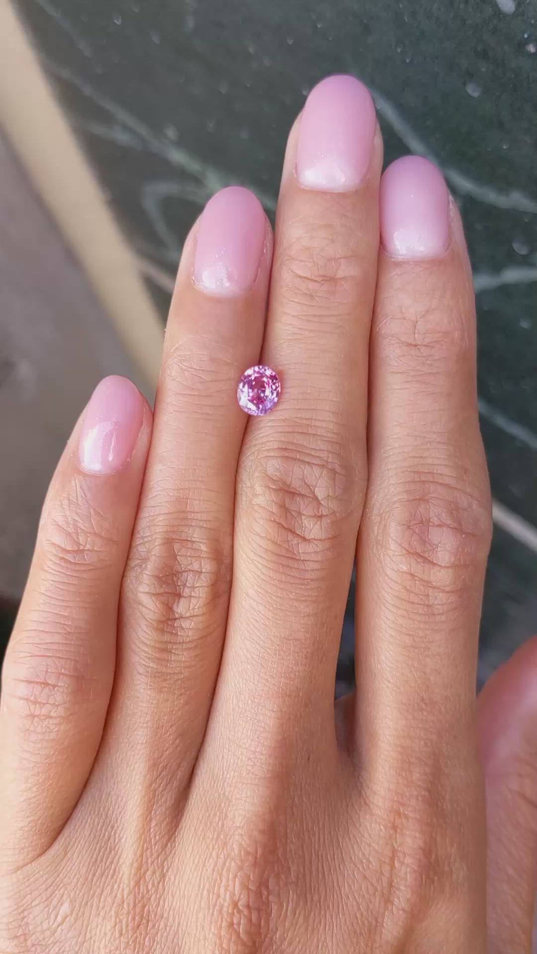 1.04 Ct. Pink Sapphire from Ceylon (Sri Lanka) Size Video