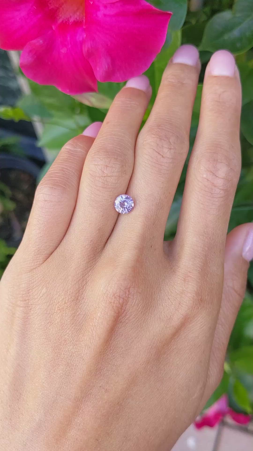 1.07 Ct. Pink Sapphire from Ceylon (Sri Lanka) Size Video