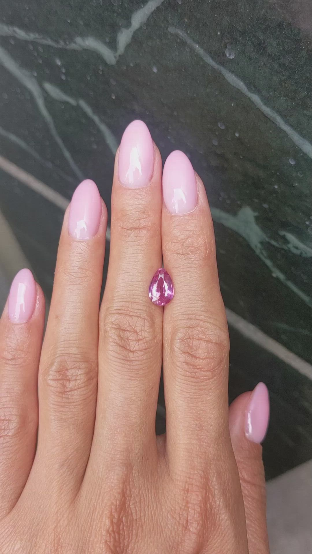 2.08 Ct. Purplish Pink Sapphire from Ceylon (Sri Lanka) Size Video