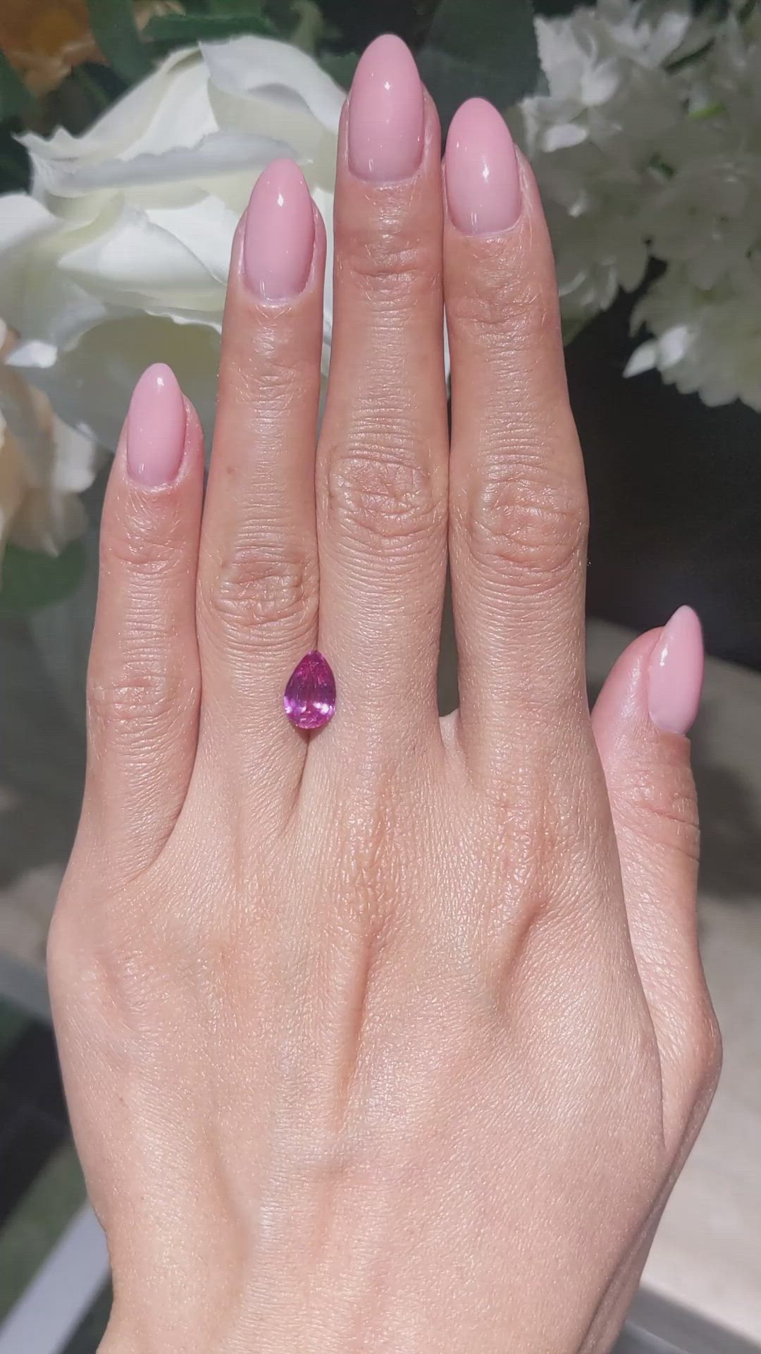 2.08 Ct. Purplish Pink Sapphire from Ceylon (Sri Lanka) Size Video