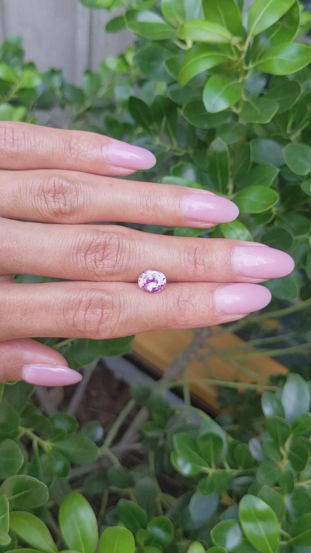 2.03 Ct. Purplish Pink Sapphire from Madagascar Size Video