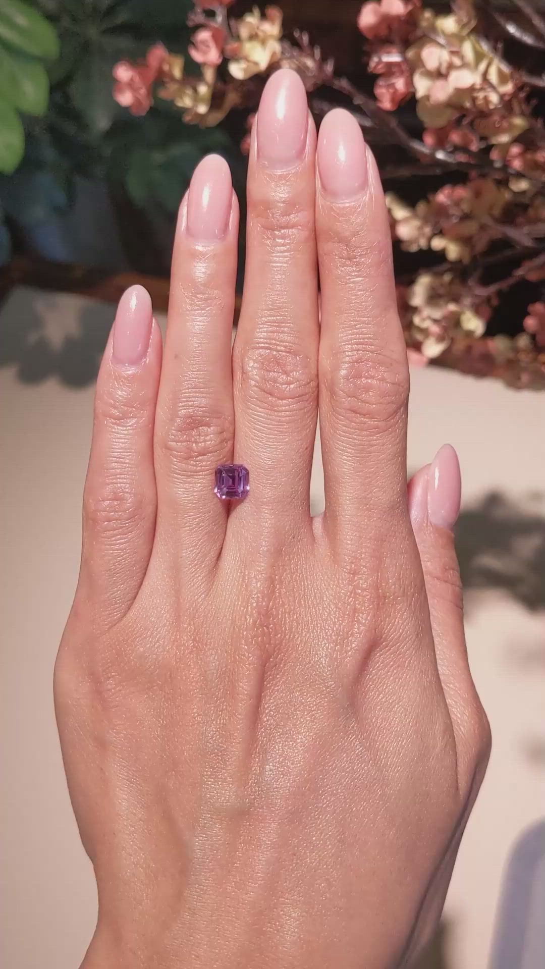 2.04 Ct. Purplish Pink Sapphire from Madagascar Size Video