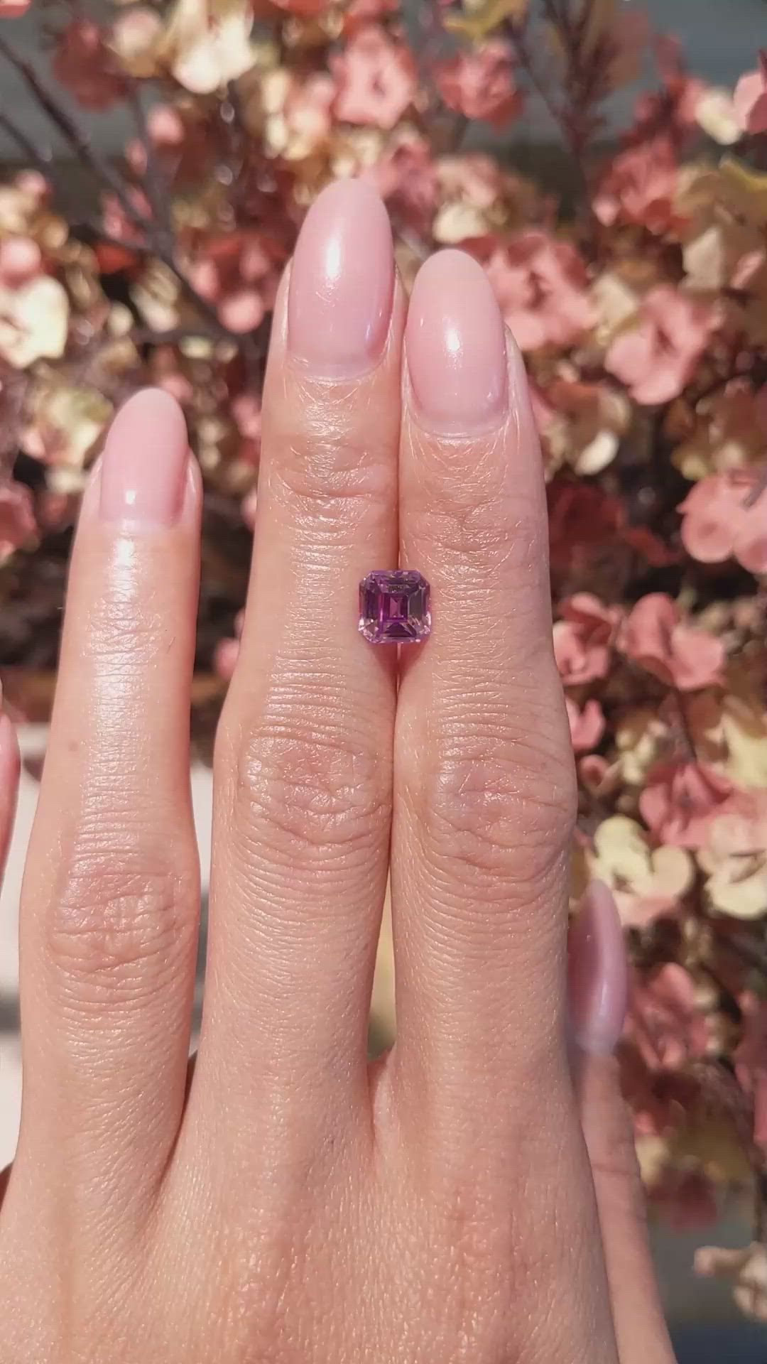 2.04 Ct. Purplish Pink Sapphire from Madagascar Size Video