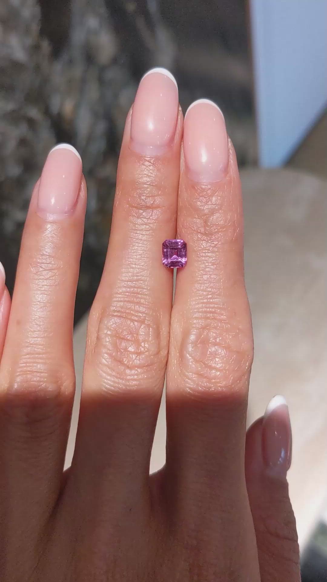 1.04 Ct. Pink Sapphire from Madagascar Size Video