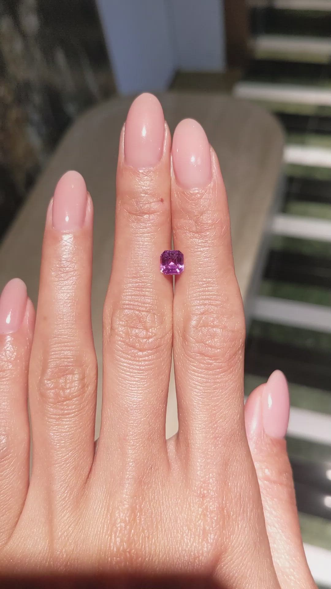 1.11 Ct. Pink Sapphire from Ceylon (Sri Lanka) Size Video