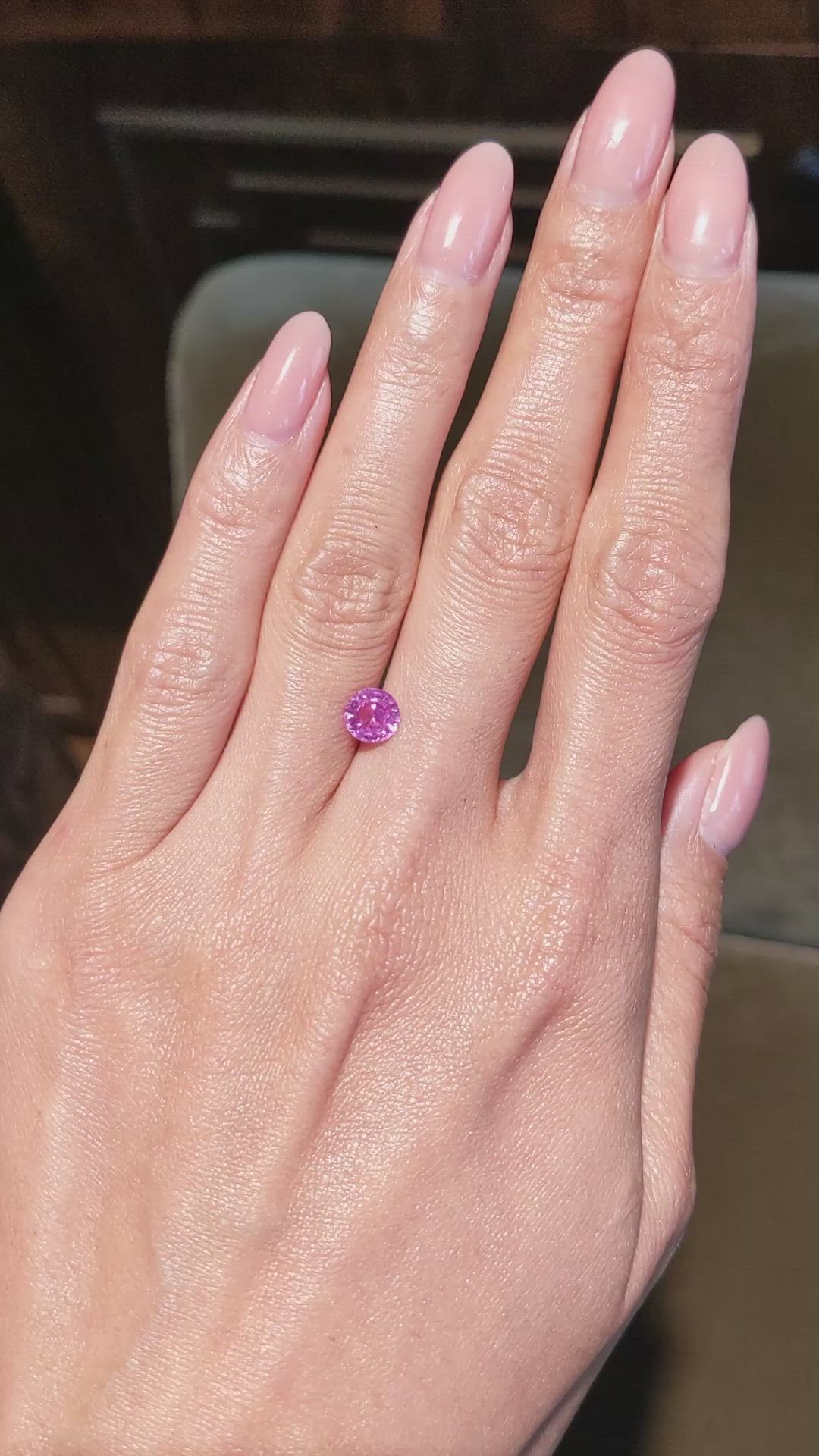 1.13 Ct. Pink Sapphire from Ceylon (Sri Lanka) Size Video