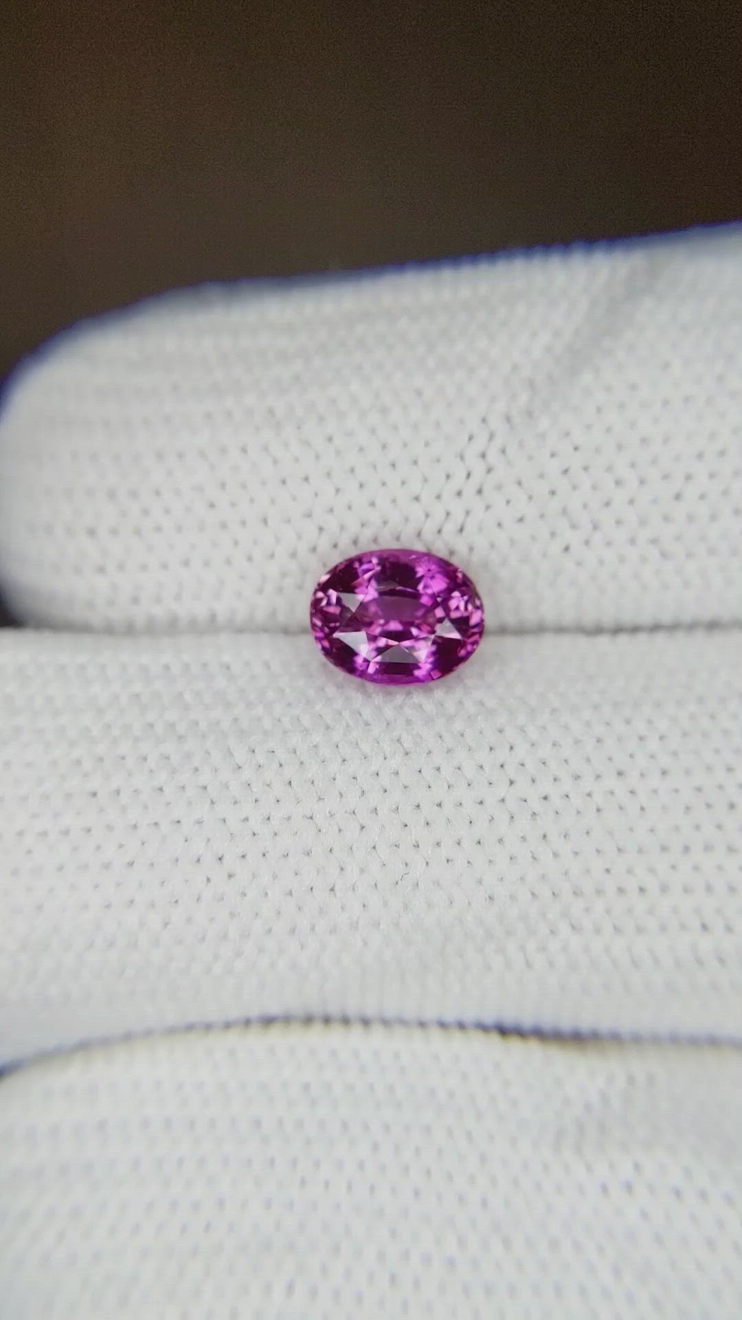 1.37 Ct. Purplish Pink Sapphire from Ceylon (Sri Lanka) Size Video