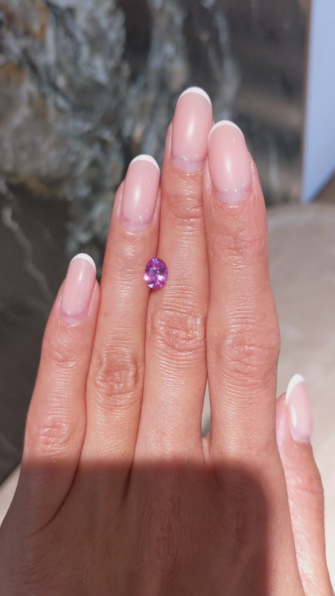 1.08 Ct. Pink Sapphire from Ceylon (Sri Lanka) Size Video
