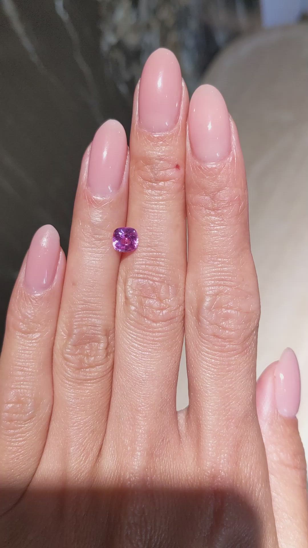 1.08 Ct. Pink Sapphire from Ceylon (Sri Lanka) Size Video