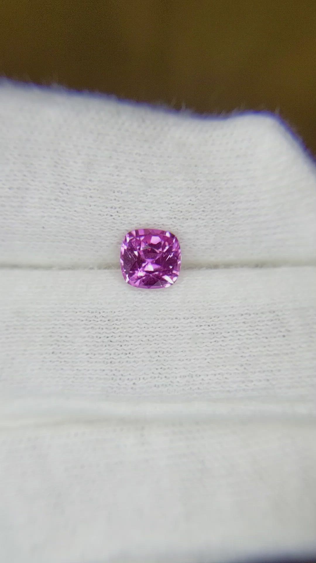 1.08 Ct. Pink Sapphire from Ceylon (Sri Lanka) Size Video