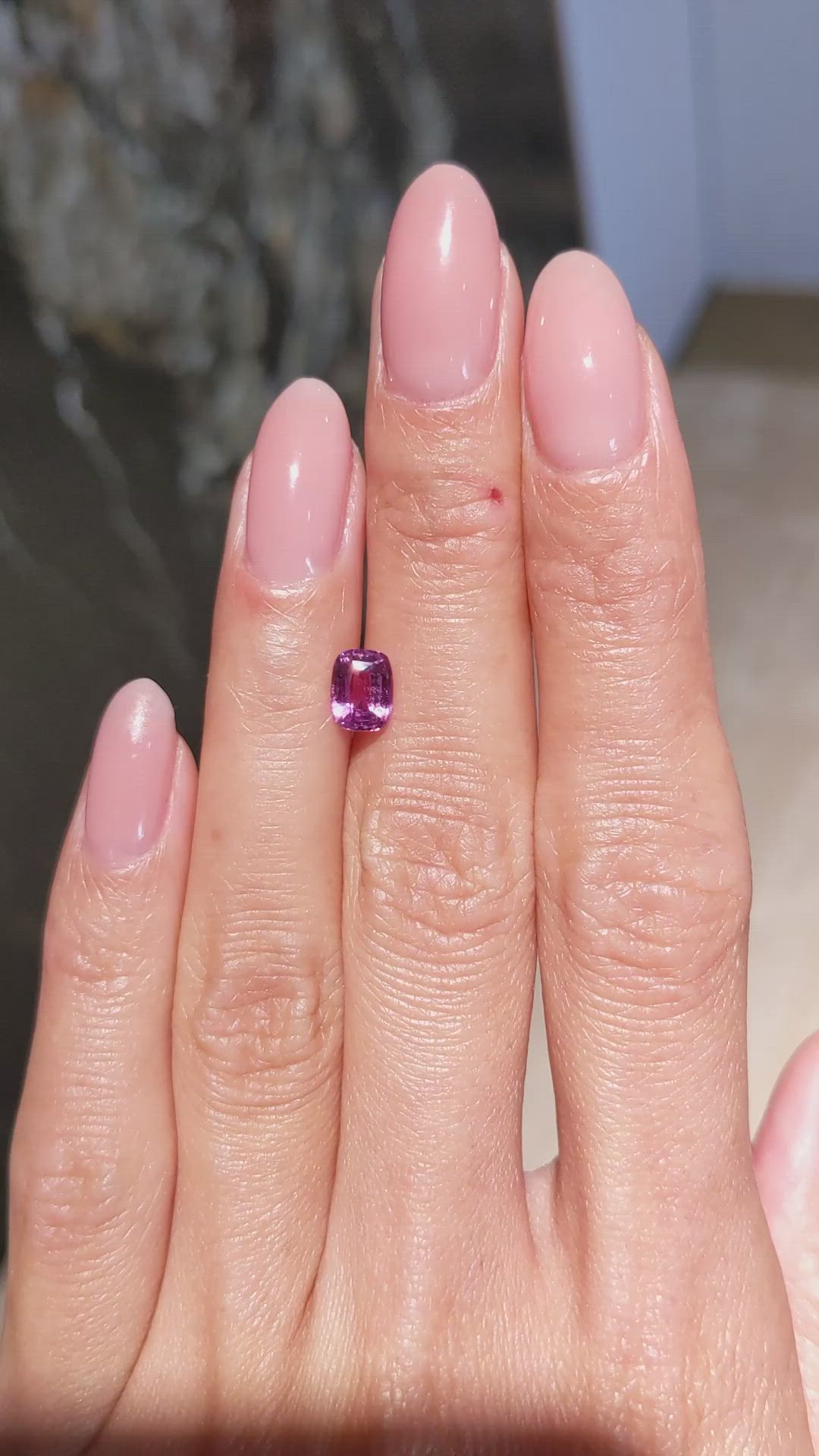 1.14 Ct. Pink Sapphire from Ceylon (Sri Lanka) Size Video