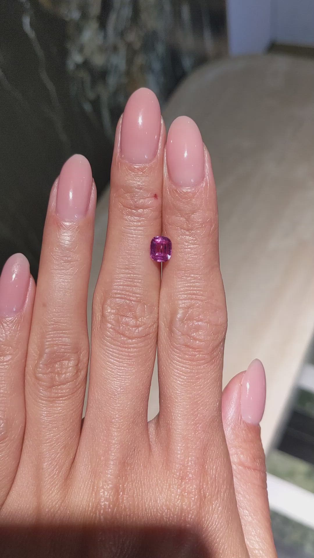 0.99 Ct. Pink Sapphire from Ceylon (Sri Lanka) Size Video
