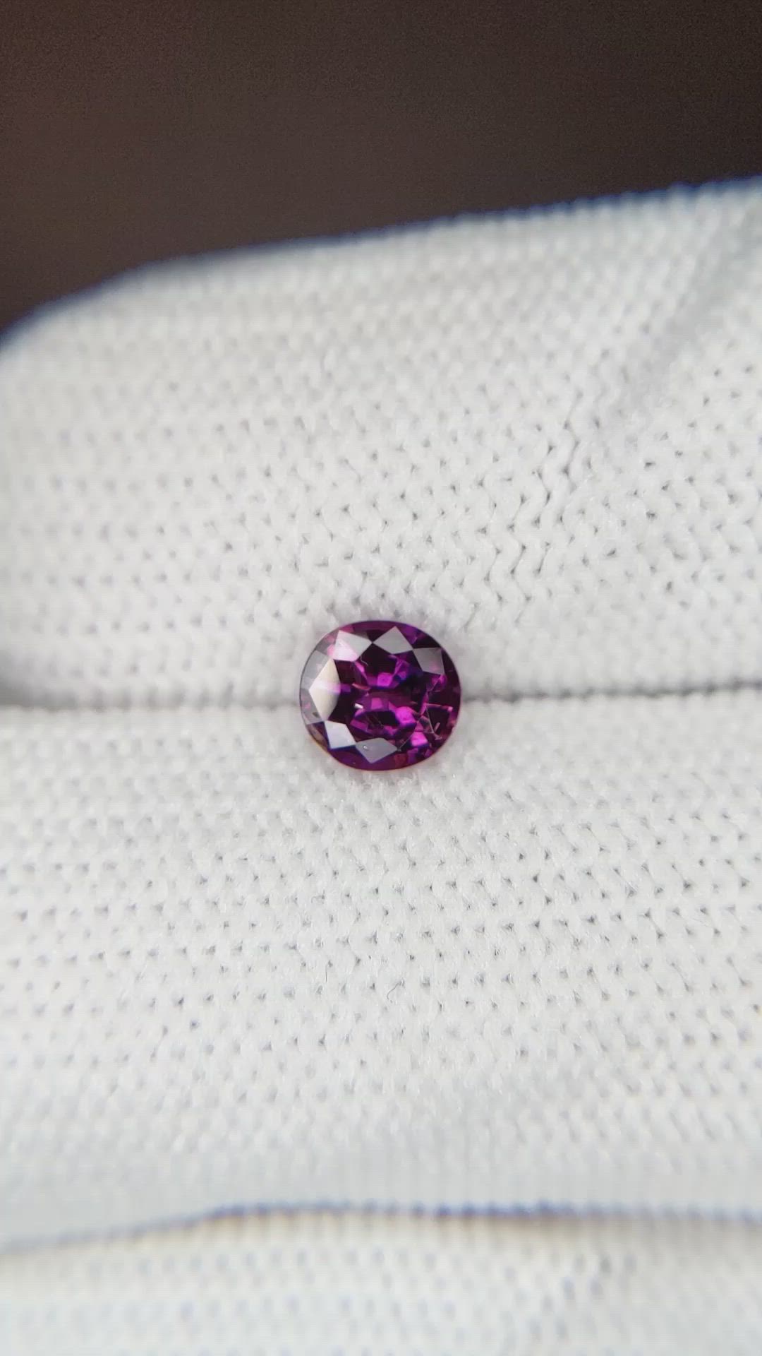 0.58 Ct. Pinkish Purple Sapphire from Ceylon (Sri Lanka) Size Video