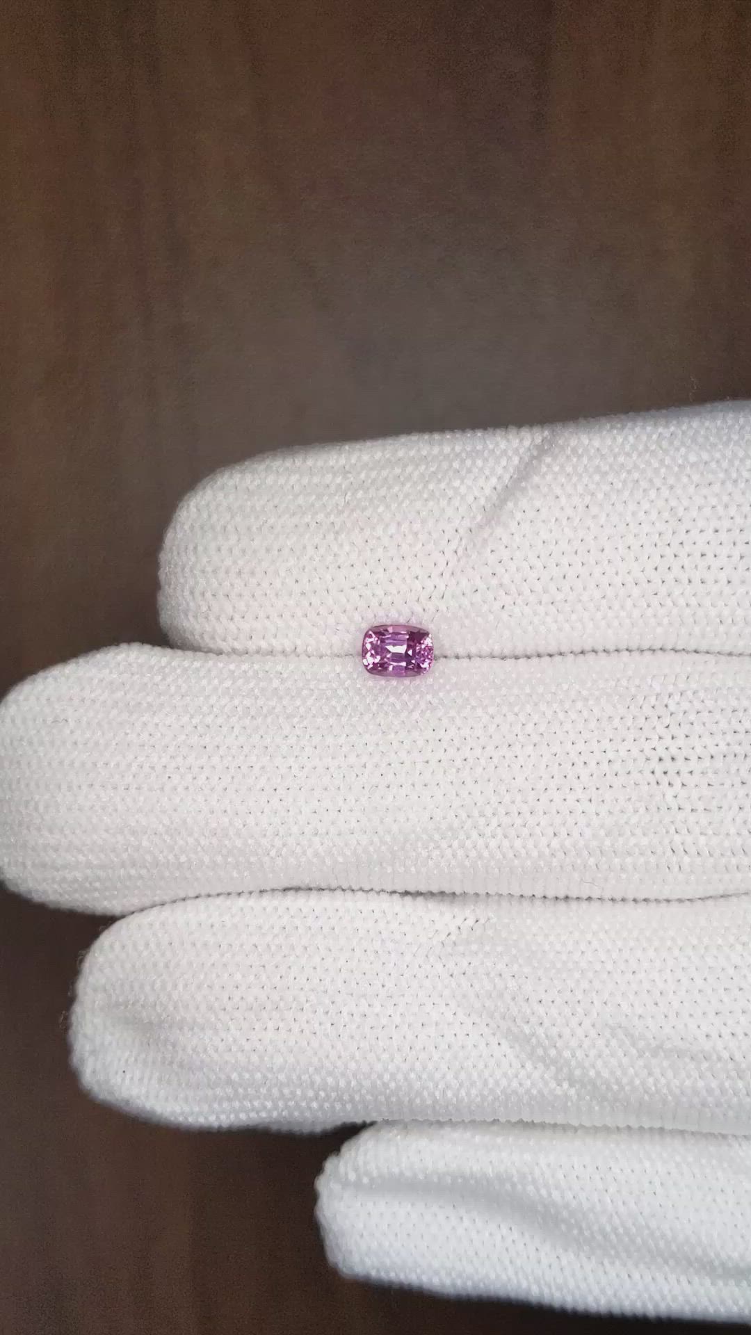 0.47 Ct. Pink Sapphire from Ceylon (Sri Lanka) Size Video